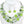 Load image into Gallery viewer, A green beaded jewelry set displayed on a white mannequin bust, including a multi-strand necklace and matching drop earrings with light and dark green square and cylindrical beads.
