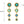 Load image into Gallery viewer, Blue &amp; Green Chandelier Earrings
