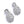 Load image into Gallery viewer, Pair of silver earrings with clear gemstones on a white background
