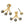 Load image into Gallery viewer, Gold and gray earrings on a white background
