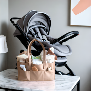 Vegan Leather Caddy Diaper Bag & Nursery Organizer | Uniklook