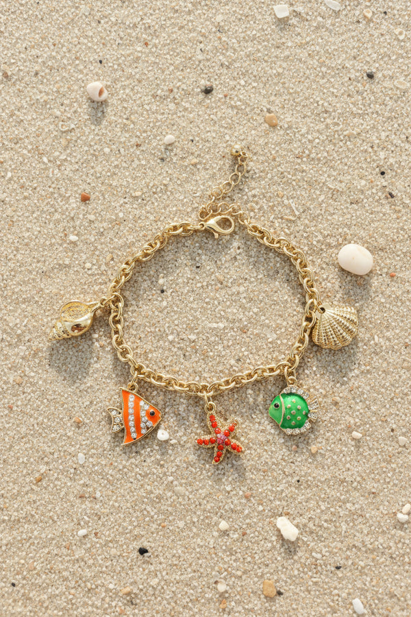 Vacationer Charm Gold Bracelet