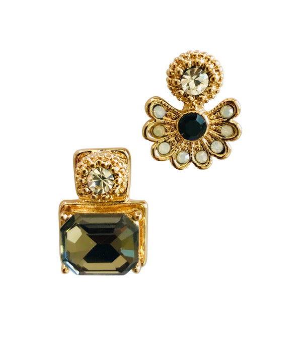 Mixed match elegant stud earrings