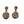 Load image into Gallery viewer, Pair of rose gold earrings with gemstones on a light gray background
