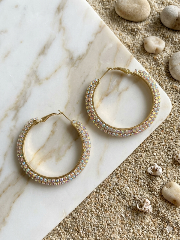 Evening Glam Large AB Hoop
