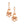 Load image into Gallery viewer, Rose gold earrings with clear gemstones on a white background
