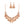 Load image into Gallery viewer, Rose gold necklace and earrings set on a white background
