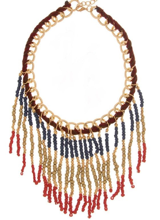 Fringes Boho Statement Necklace