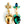 Load image into Gallery viewer, Pair of gold and gemstone earrings on a white background
