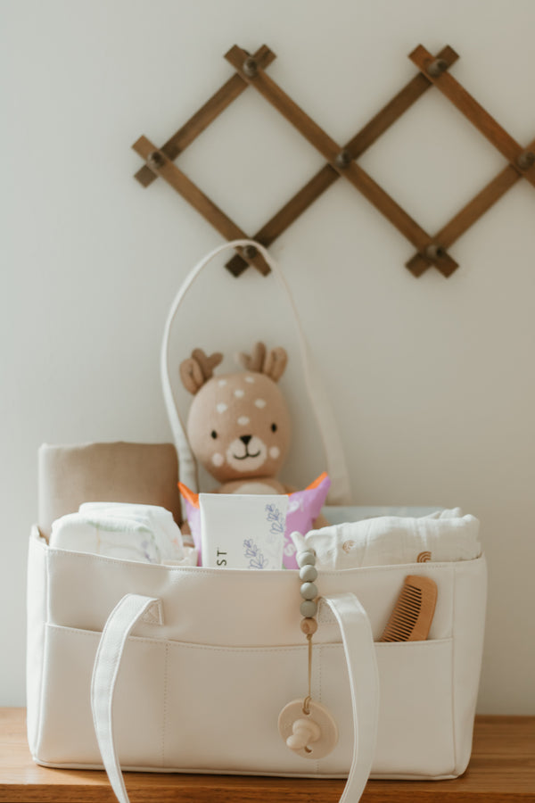 Vegan Leather Caddy Diaper Bag & Nursery Organizer | Uniklook