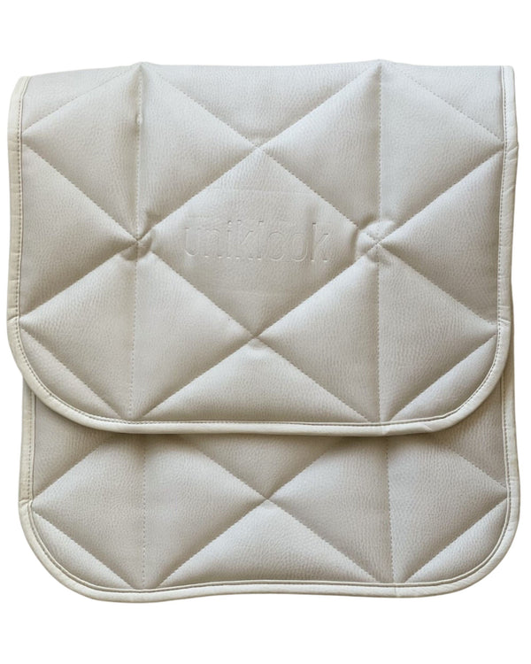 Quilted Vegan Leather Changing Mat — Cream