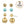Load image into Gallery viewer, Turquoise Double Sided Statement Trio earrings
