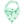 Load image into Gallery viewer, Mint green bandana with cactus pattern on a white background

