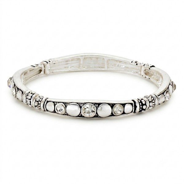 Radiant Silver & Crystal Bracelet Collection
