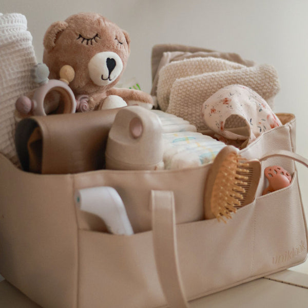 Vegan Leather Caddy Diaper Bag & Nursery Organizer | Uniklook