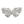 Load image into Gallery viewer, A silver butterfly-shaped brooch or hair pin with intricate filigree detailing and clear rhinestone embellishments, shown on a plain light gray background.
