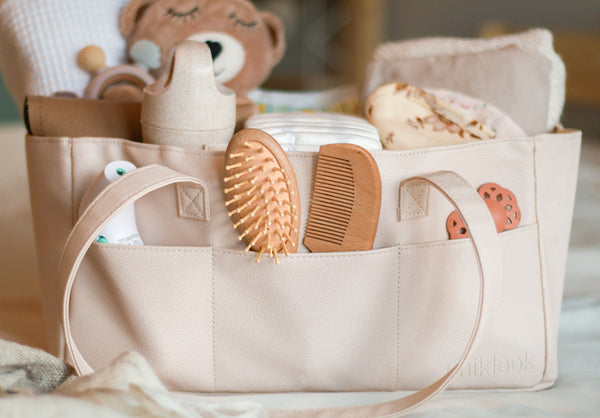 Vegan Leather Caddy Diaper Bag & Nursery Organizer | Uniklook