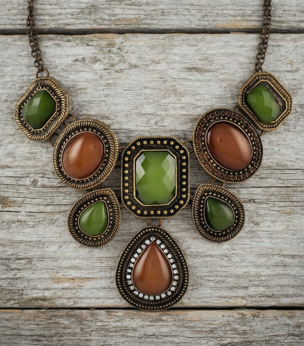 Rustic Harvest Statement Necklace