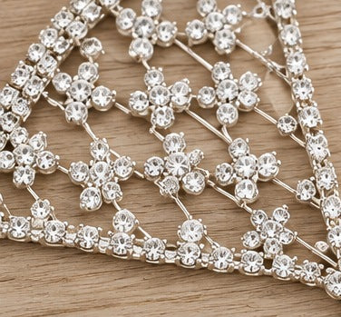 Floral rhinestone detail