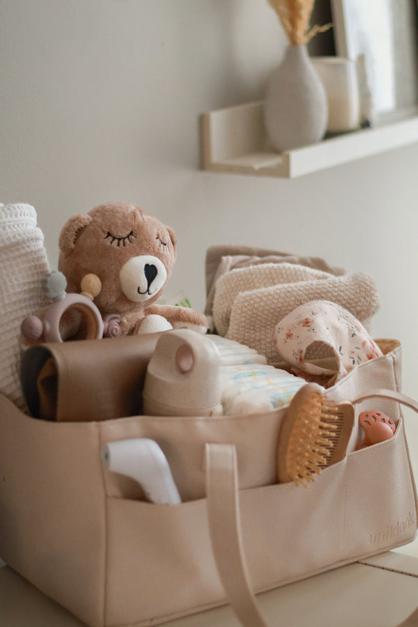 Vegan Leather Caddy Diaper Bag & Nursery Organizer | Uniklook