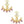 Load image into Gallery viewer, Pair of earrings with pearls and pink gemstones on a white background
