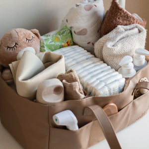 Vegan Leather Caddy Diaper Bag & Nursery Organizer | Uniklook
