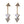 Load image into Gallery viewer, Pair of triangle-shaped earrings with gemstones on a white background

