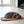 Load image into Gallery viewer, small dog sleeping on an amber vegan leather dog bed
