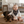 Load image into Gallery viewer, Quilted Vegan Leather Round Floor Mat — Tan &amp; Gray | 35"
