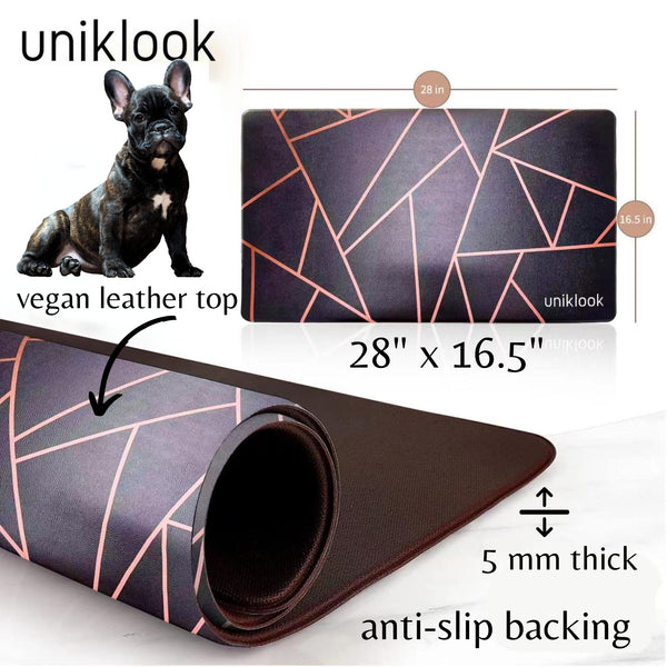 Vegan Leather Pet Food Mat — Avant-Garde Pink