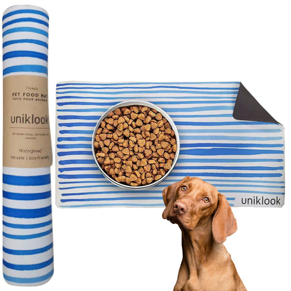 Vegan Leather Pet Food Mat — Beachy Vibe