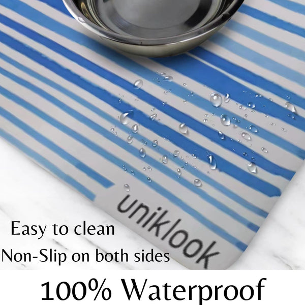 Vegan Leather Pet Food Mat — Beachy Vibe