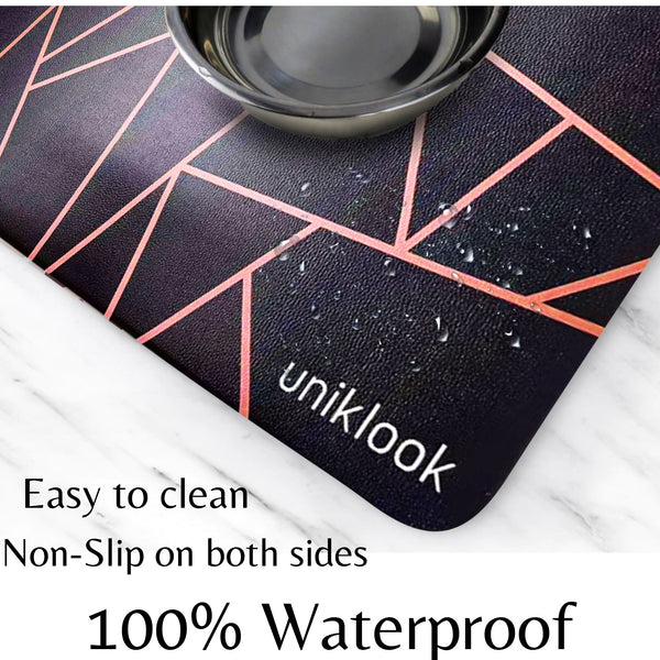 Vegan Leather Pet Food Mat — Avant-Garde Pink