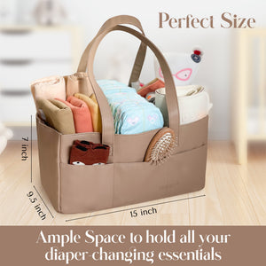 Vegan Leather Caddy Diaper Bag & Nursery Organizer | Uniklook