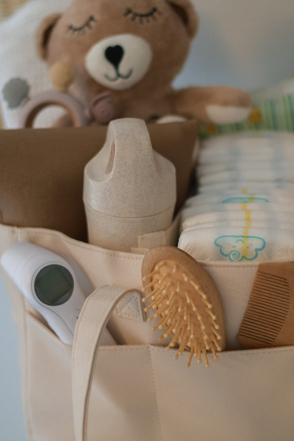 Vegan Leather Caddy Diaper Bag & Nursery Organizer | Uniklook