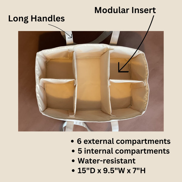 Vegan Leather Caddy Diaper Bag & Nursery Organizer | Uniklook