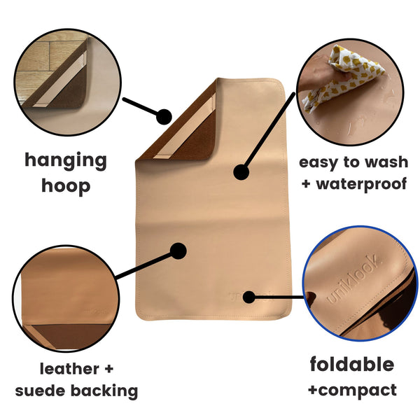 Vegan Leather Petit Mat — Cream