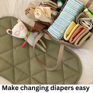 Vegan Leather Caddy Diaper Bag & Nursery Organizer | Uniklook