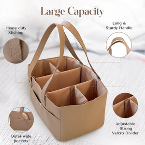 Vegan Leather Caddy Diaper Bag & Nursery Organizer | Uniklook