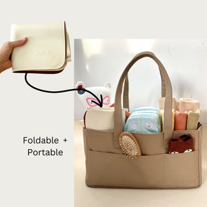 Vegan Leather Caddy Diaper Bag & Nursery Organizer | Uniklook