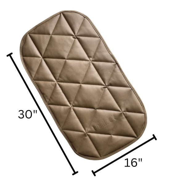 Quilted Vegan Leather Changing Mat — Tan