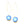 Load image into Gallery viewer, A pair of gold-tone plated on Rhodium earrings with blue Australian crystal drops.
