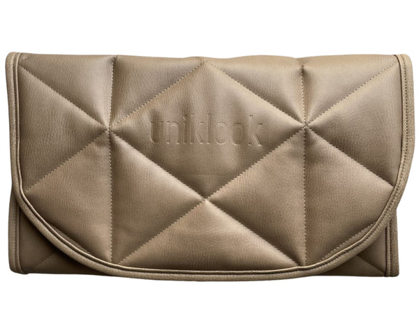 Quilted Vegan Leather Changing Mat — Tan
