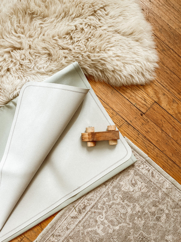 Vegan Leather Maxi Mat — Sage & Dawn blue