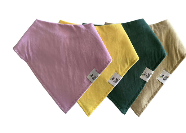 Lili Organic Cotton Bandana Bibs — Bold Colors