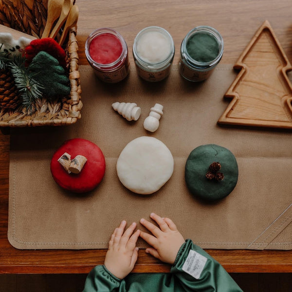 Mini Vegan Leather Mini Mat — Tan & Grey