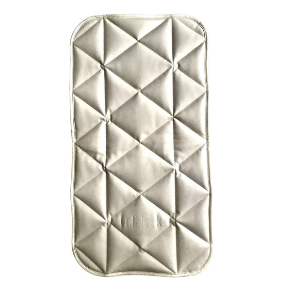 Quilted Vegan Leather Changing Mat — Cream